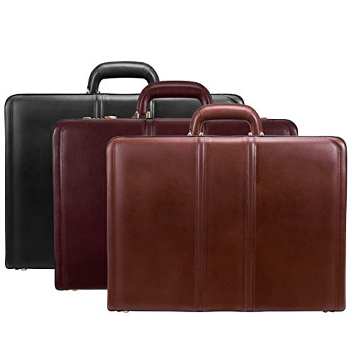 McKleinUSA V Series, Coughlin, Top Grain Cowhide Leather, Leather 4.5" Expandable Attaché Briefcase, Brown (80464), 18 L x 4 5 W x 13 H