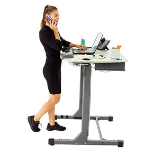 Exerpeutic 5000 ExerWork 20" Wide Belt Desk Treadmill with Adjustable Desktop Height, 325 lbs Capacity