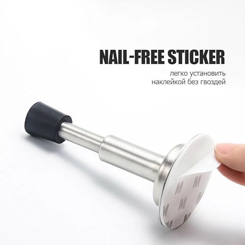 Hydraulic Buffer Door Stopper Wall-Mounted Bumper - Non-Magnetic, Non-Punch