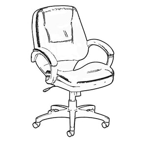 Lorell Mid-Back Managerial Chair, 26-1/2 by 28-1/2 by 43-1/2-Inch, Saddle