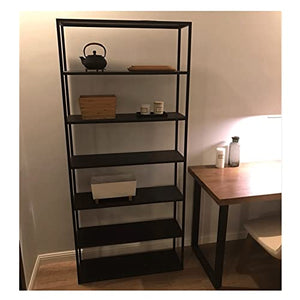 HARAY Wrought Iron Multi-Layer Bookshelf (80x25x180CM)