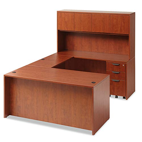Alera Valencia Series 66 by 30 by 29-1/2-Inch Desk Shell, Medium Cherry
