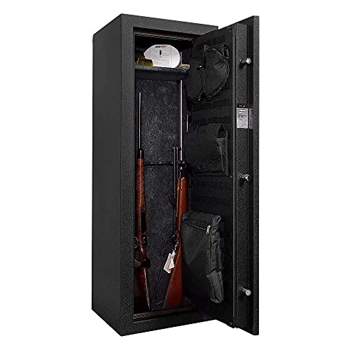 Stealth 14 Gun Safe EGS14 High Security Electronic Lock Fire and Burglary Rifle Security 55x20x17 CA DOJ Approved