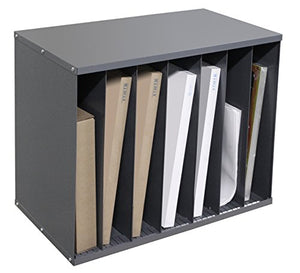 Durham 575-95 Gray Cold Rolled Steel Art File Storage Rack with Adjustable Dividers, 36-1/16" Width x 27-15/16" Height x 20-1/16" Depth