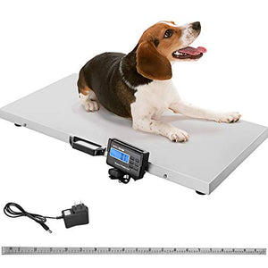 Happybuy 1100Lbs x 0.2Lbs Digital Livestock Scale Large Pet Vet Scale Stainless Steel Platform Electronic Postal Shipping Scale Heavy Duty Large Dog Hog Sheep Goat Pig Sheep Scale