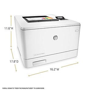 HP LaserJet Pro M452nw Wireless Color Laser Printer with Built-in Ethernet (CF388A) (Renewed)