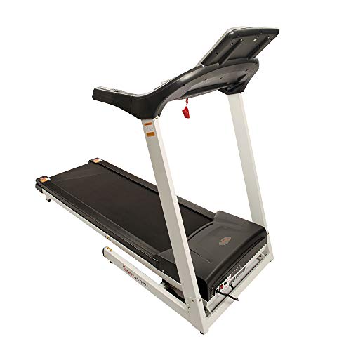 Sunny Health & Fitness Energy Flex Electric Treadmill with Bluetooth Connectivity, Automatic Incline, Speakers and 16 Preloaded Programs - SF-T7724, Gray, Twin