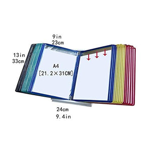 None Deluxe Catalog Display Racks, Copyholders, Desktop/Wall Mounted Reference System - A4-30 Vertical Green