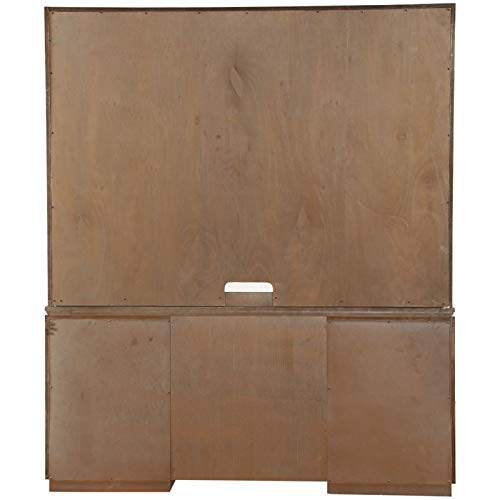 Acme Furniture Traditional 2 Piece Computer Desk and Hutch with Office Chair in Gold