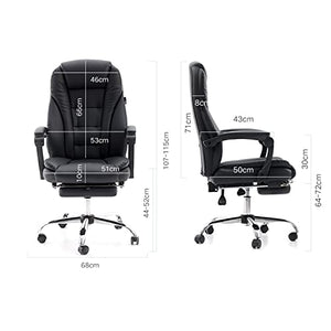 HUIQC Managerial Executive Office Chair with Linkage Armrest and Footrest, Adjustable Height - Ergonomic Computer Gaming Swivel Seat