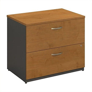Bush Furniture Series C 2 Drawer Lateral Wood File Cabinet in Natural Cherry