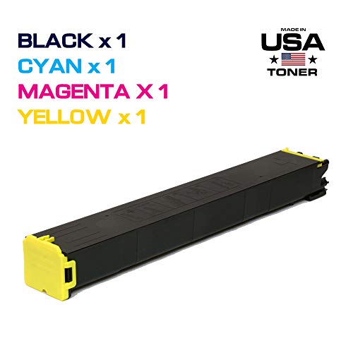 MADE IN USA TONER Compatible Replacement for Sharp MX2651, MX3051, MX3061, MX3071, MX3551, MX3561, MX3571, MX4051, MX4061, MX-61NTBA,MX-61NTCA,MX-61NTMA,MX-61NTYA (Black,Cyan,Yellow,Magenta, 4 Pack)
