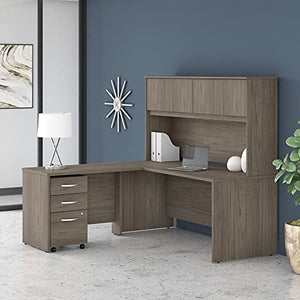 Bush Business Furniture Studio C Desk, 72W x 30D, Modern Hickory