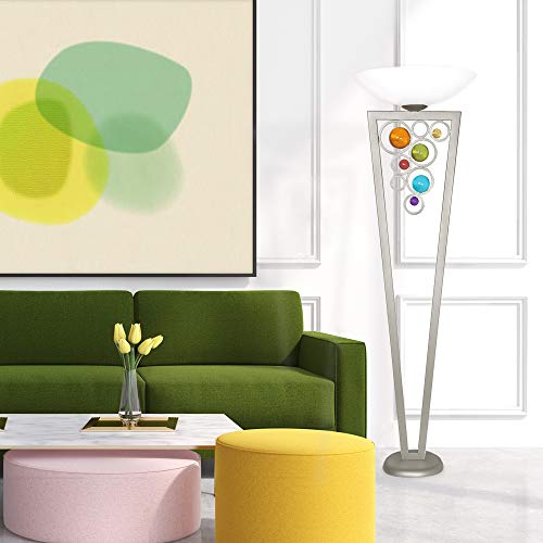 Van Teal 791581 Wheels On Fire Floor Lamp Torchiere, No No Size, Silver