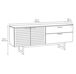 BDI Furniture Corridor Office 6529 Credenza, Charcoal Stained Ash