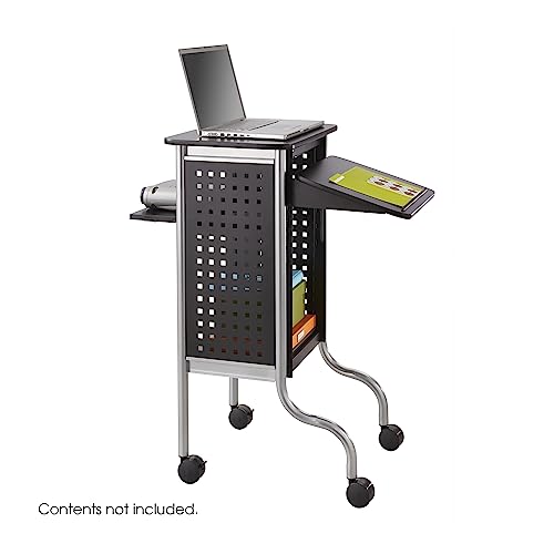 Safco Scoot Presentation Cart, Black