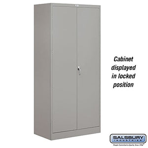 Salsbury Industries Assembled Standard Storage Cabinet, 78-Inch High by 18-Inch Deep, Gray