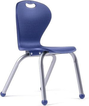 Schooled Student Stack Chair - Ergonomic Molded Seat Shell - Robust Riveted Frame - Pack of 4 Chairs