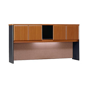 Bush Business Furniture Series A Collection 72W Hutch in Natural Cherry/Slate