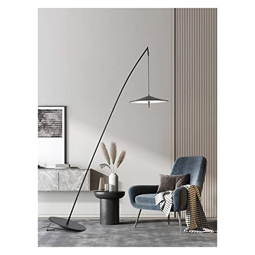 WAOCEO Modern Rustic Black Floor Lamp - Tumbler Design - Living Room Display