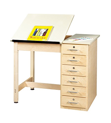 Diversified Woodcrafts DT-4SA Drafting Table, 6 D, 30" Height, 24" Width, 36" Length, Northwoods Maple/Almond