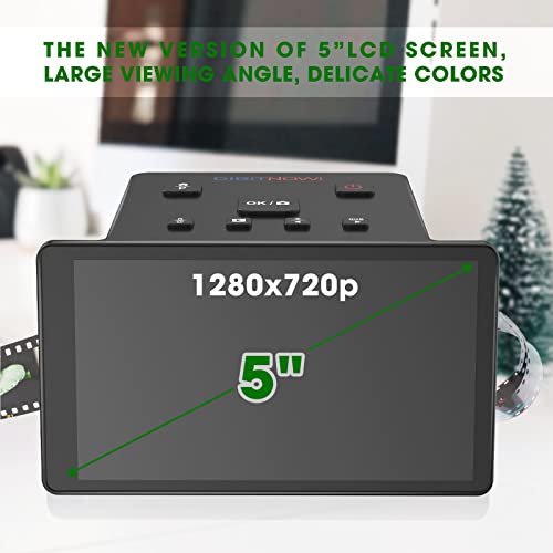 DIGITNOW Film Scanner & Slide Viewer with 5” LCD Screen - Converts 35mm Negatives & Slides to 22MP JPEG Photos