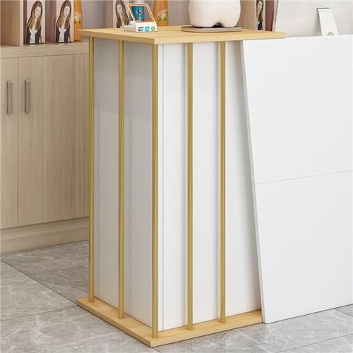 AOKLEY Modern Podio Reception Desk with Drawers & Storage Shelves