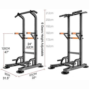 ZXNRTU Strength Training Equipment Strength Training Dip Stands Freestanding Dip Station Adjustable Pull-Up Bars Multifunction Power Tower Strength Training for Home Gym