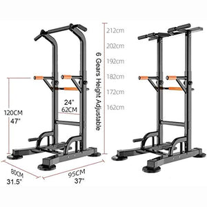 DSWHM Fitness Equipment Strength Training Equipment Strength Training Dip Stands Freestanding Dip Station Adjustable Pull-Up Bars Multifunction Power Tower Strength Training for Home Gym