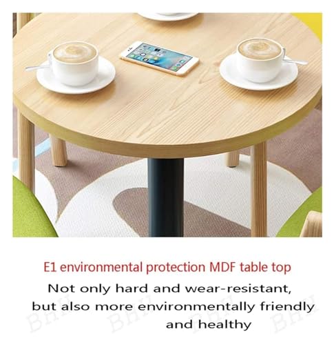 DioOnes Table Set with Chairs - 60cm Small Round Dining Table and Leisure Sofa Cloth Seats