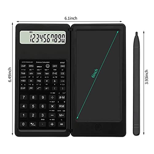 WYXBY Scientific Calculator 10-Digit LCD Display with Writing Tablet for High School and College (Color: D)