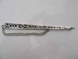 Yad Sterling Silver Torah Pointer 8.25" with Chain - Hebrew Marked