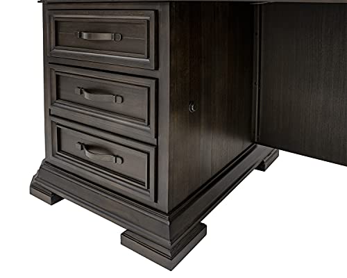 Martin Furniture IMSA680 Double Pedestal Executive Desk, Brown, Fully Assembled