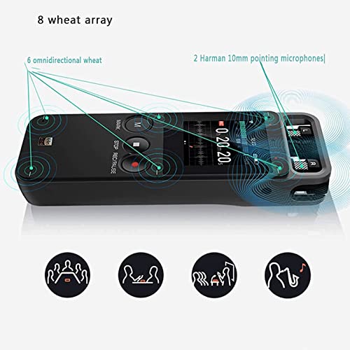 Language Translator Device with Recording and Transcription in 20 Languages | Standby Time Up to 20 Days | Meetings and Learning (Black)