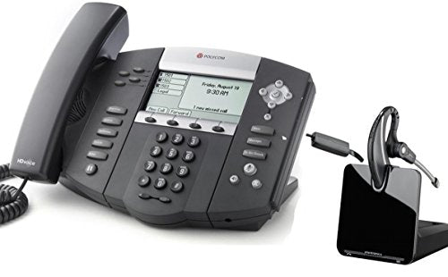 Polycom Compatible Plantronics VoIP Wireless Headset Bundle with Electronic Remote Answerer (EHS) included | Earwrap - On Ear Model | SoundPoint Phones: IP 335, IP 430, IP 450, IP 550, IP 560, IP 650, IP 670, VVX300, VVX500, VVX310, VVX600, VVX400, VVX150