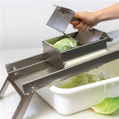Harvest Fiesta USA Made Mandolin Style Cabbage Shredder, Restaurant Quality Stainless Steel Shredder