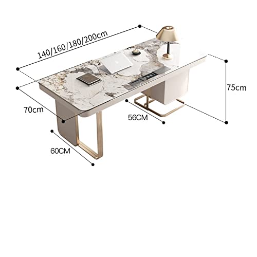TAPIVA Luxurious Slate Office Computer Desk