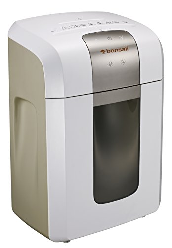 Bonsaii Heavy Duty Paper Shredder, 12-Sheet Cross-Cut with 60 Minutes Continuous Running Time, Quiet Shredders Machine for Office/Home Use, Shreds CD/Credit Card/Staples, White(EverShred Pro 3S16)