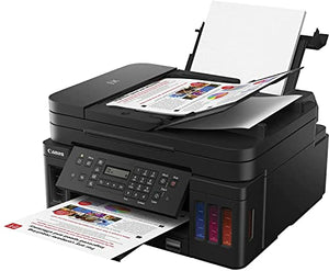 CANON PIXMA MegaTank Series All-in-One Wireless Color Inkjet Printer for Office-Print Scan Copy-Auto 2-Sided Printing-4800 x 1200 dpi-Fax and ADF with Mobile Printing-Bundle with Ahaghug Printer Cable
