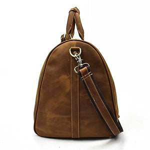 GYZCZX European and American Fashion Large Bags Large Capacity Men's Handbags Travel Bags Retro Luggage Satchels (Color : A, Size : 60 * 30 * 33cm)