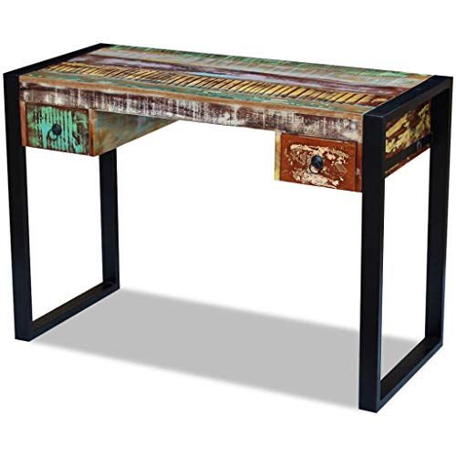 vidaXL Desk Solid Reclaimed Wood Workstation Computer Desk Home Office Table