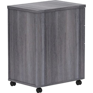 Lorell Essential Mobile File Cabinet, Weathered Charcoal