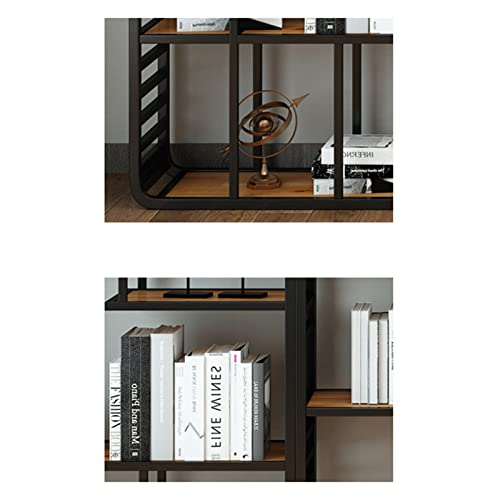 HARAY Wrought Iron Bookshelf - Black, Creative Living Room & Office Book Shelf