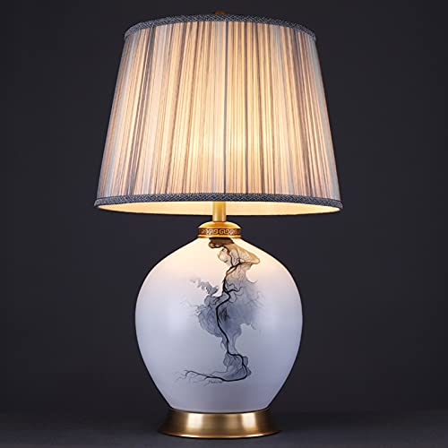 SLEEVE Chinese Style White Ceramic Table Lamp - 28.7" Height