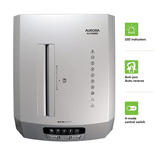 Aurora Professional Grade High Security 15-Sheet Micro-Cut Shredder