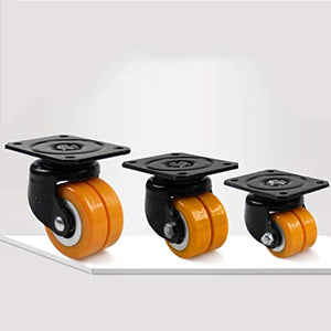 IkiCk Heavy Duty Swivel Furniture Casters with Dual Wheel Bearings