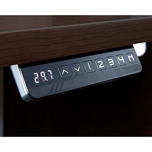 Move 80 Series 72W Height Adjustable Standing Desk in Mocha Cherry with Black Base