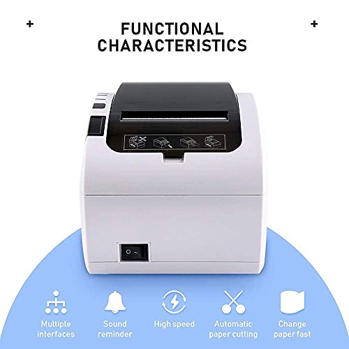 MUNBYN POS Printer and Cash Drawer, 80MM USB Network Thermal Receipt Printer Fit with 16" Black Cash Register Drawer Box