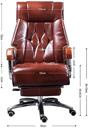 SyLaBy Ergonomic Executive Office Chair with Footrest - Microfiber Leather Swivel Desk Recline - Extra Padded Computer Chair