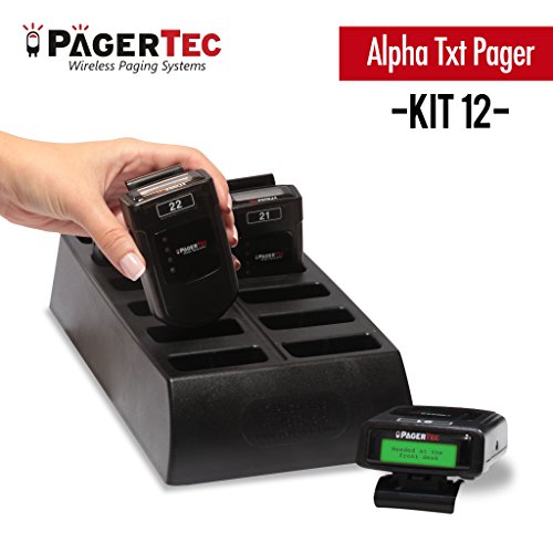 Paging Shop AlphaTXT Staff Paging System (Set of 12 Pagers) with Software Included